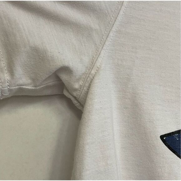 LUCKY BRAND T-Shirt Kids Boys Large White Surf Board Print V Neck Short Sleeve - Picture 7 of 9